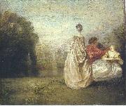 Les deux cousines Jean antoine Watteau